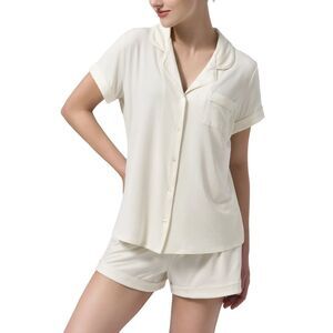 Dream Valley Outlast Women's Short Pajama Set medium white